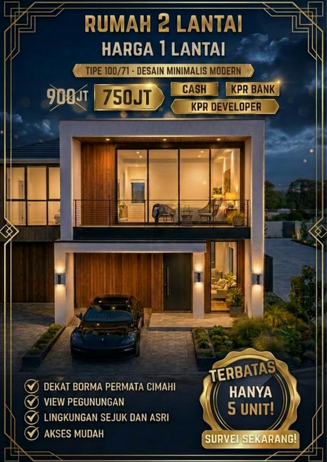Rumah 2 Lantai - Type 100/71